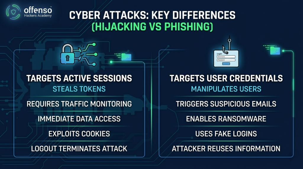 Session Hijacking vs Phishing
