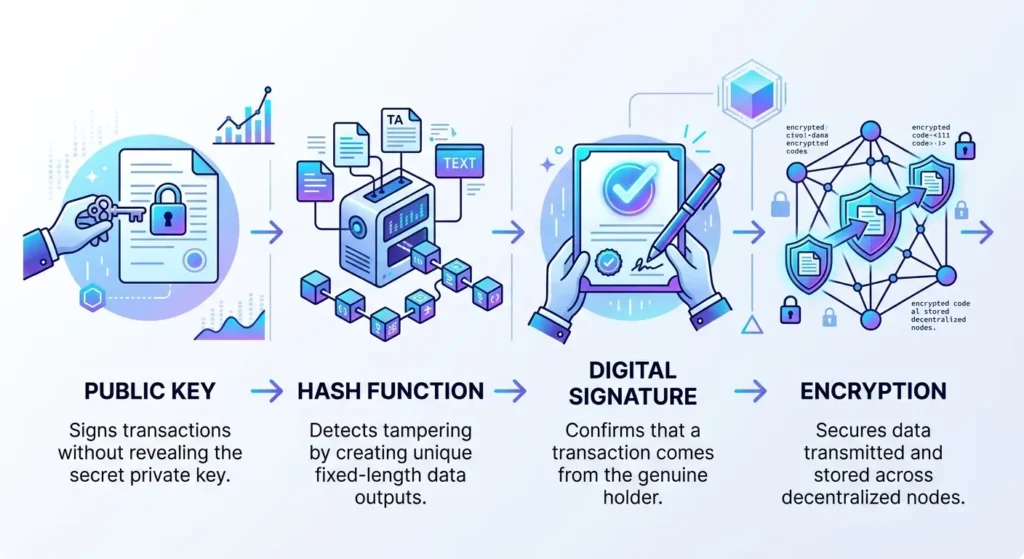 The Role of Cryptographic Protocols in Blockchain Defense